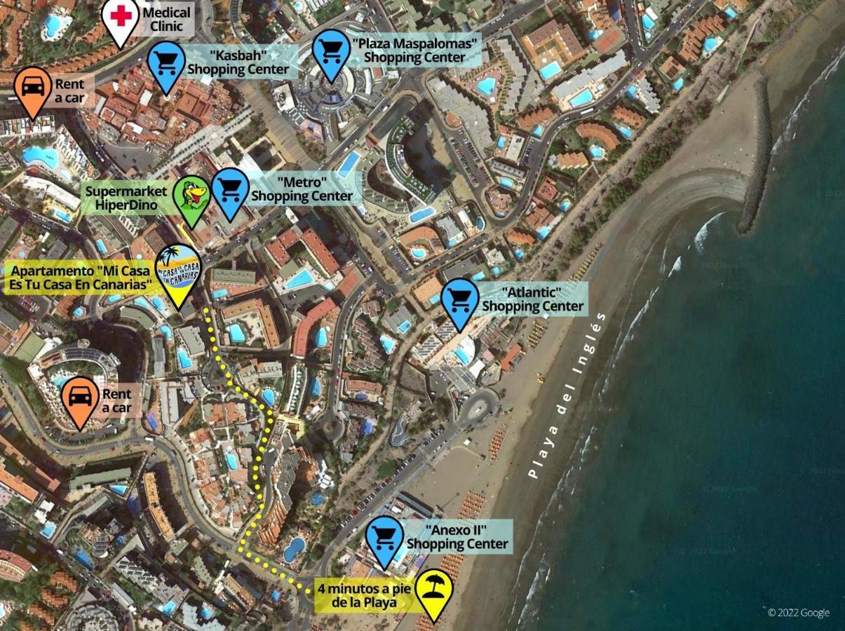 Apartament Playa Del Ingles, 4 Min A Pie De La Playa Maspalomas  Zewnętrze zdjęcie